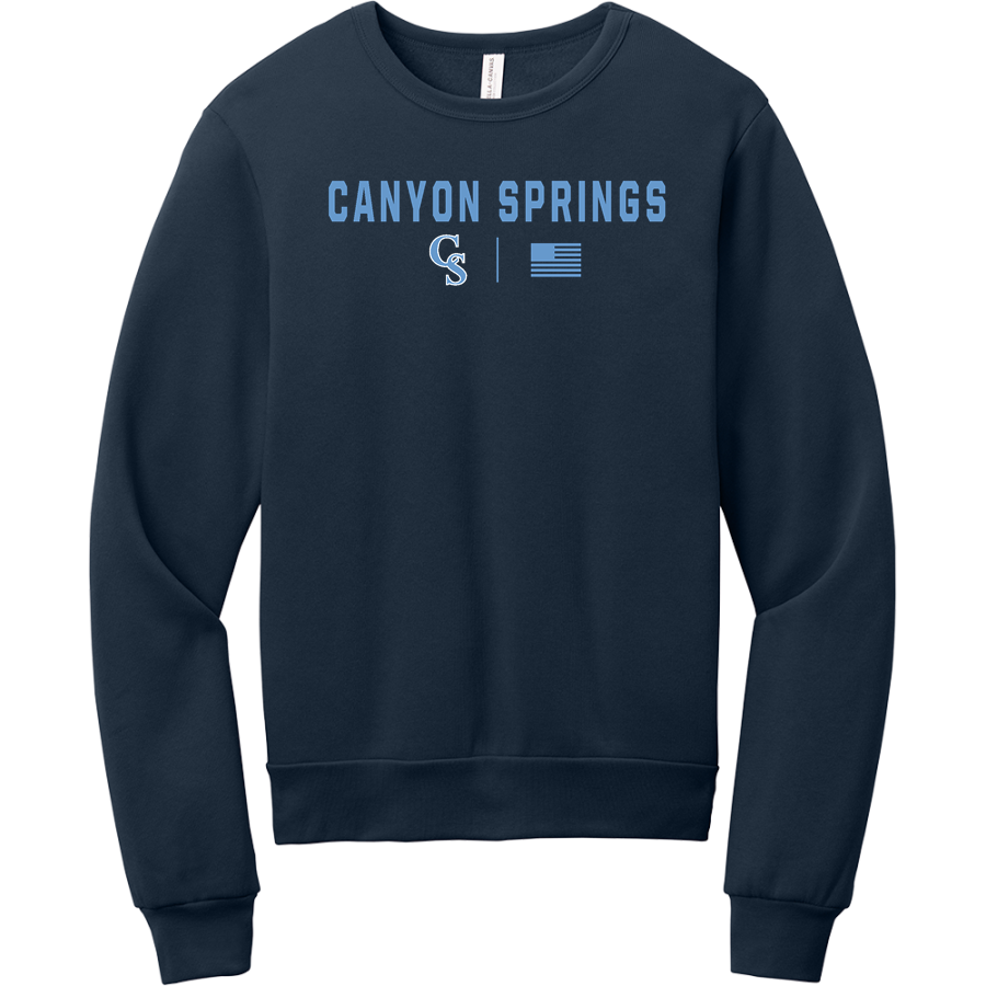 CANYON SPRINGS HIGH SCHOOL PIONEERS <span class="pdp-name-mascot">CANYON SPRINGS PIONEERS</span> BELLA+CANVAS Unisex Sponge Fleece Classic Crewneck Sweatshirt