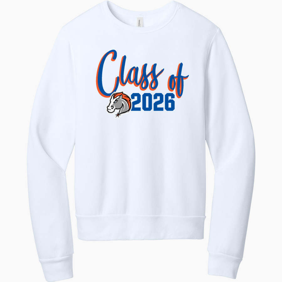 YES PREP NORTH CENTRAL HIGH SCHOOL TRAILBLAZERS <span class="pdp-name-mascot">YES PREP NORTH TRAILBLAZERS</span> BELLA+CANVAS Unisex Sponge Fleece Classic Crewneck Sweatshirt