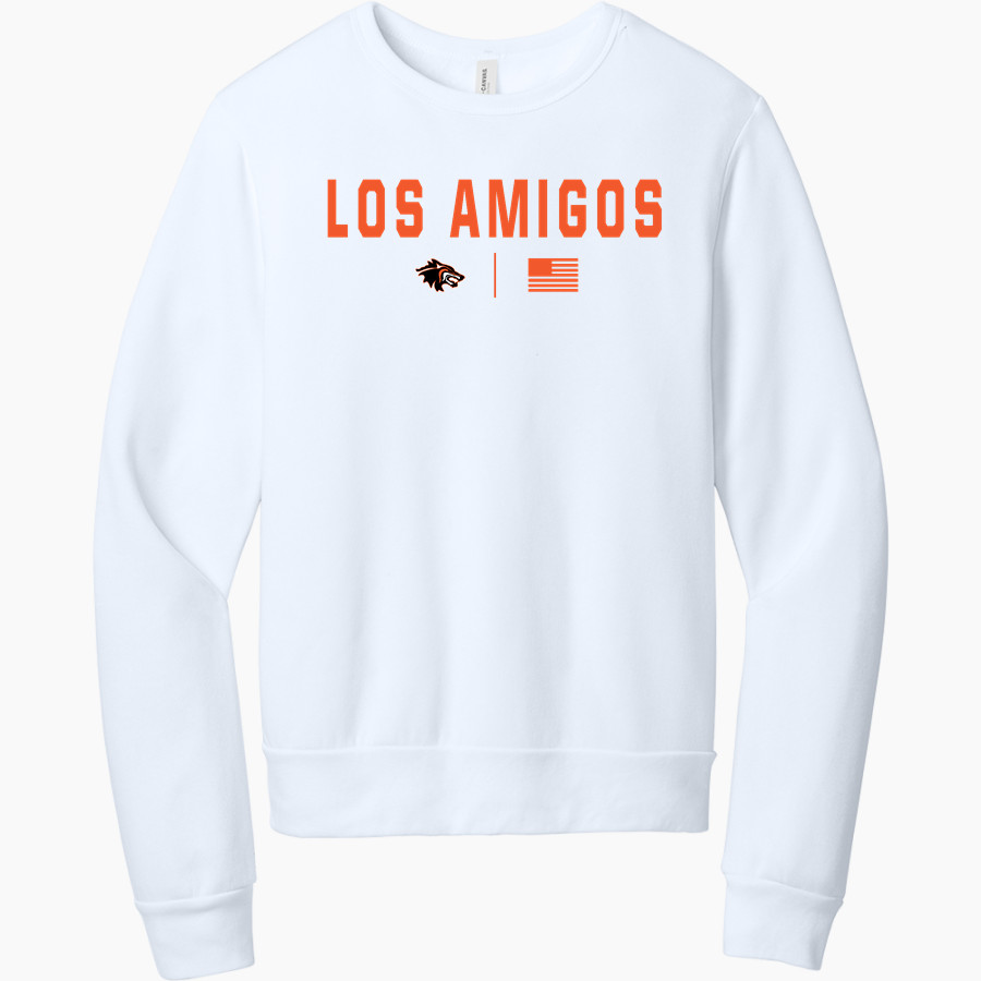 LOS AMIGOS HIGH SCHOOL LOBOS <span class="pdp-name-mascot">LOS AMIGOS LOBOS</span> BELLA+CANVAS Unisex Sponge Fleece Classic Crewneck Sweatshirt
