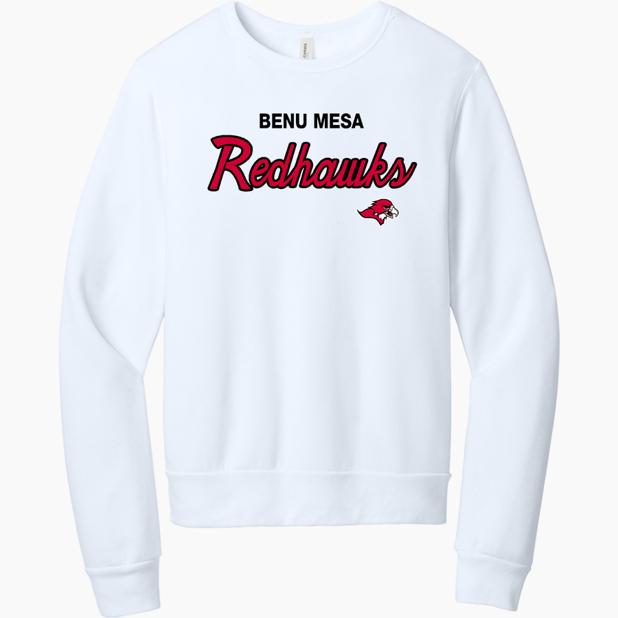Benedictine University Mesa Redhawks <span class="pdp-name-mascot">Benedictine University Redhawks</span> BELLA+CANVAS Unisex Sponge Fleece Classic Crewneck Sweatshirt