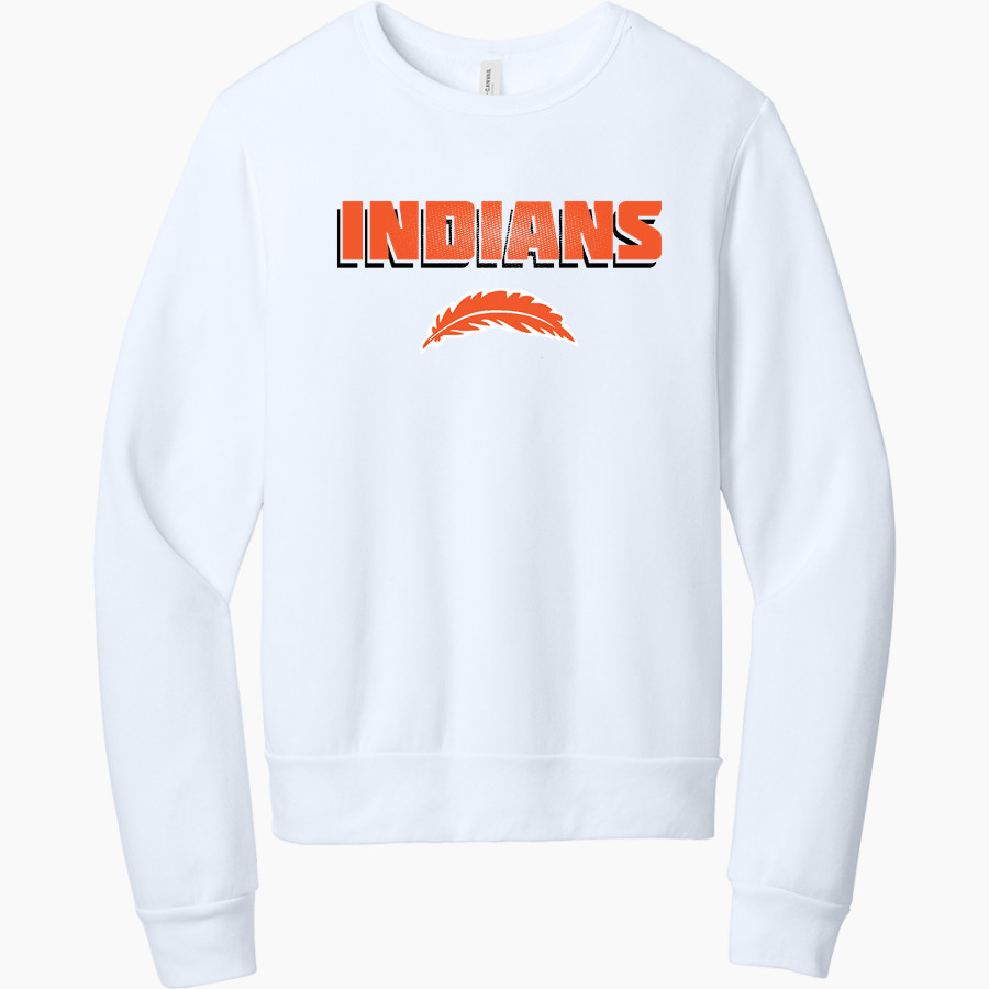 Roseburg Indians <span class="pdp-name-mascot">Roseburg Indians</span> BELLA+CANVAS Unisex Sponge Fleece Classic Crewneck Sweatshirt