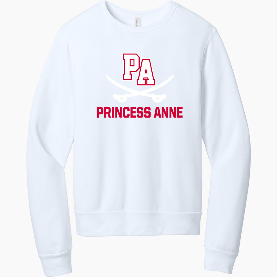 PRINCESS ANNE HIGH SCHOOL CAVALIERS <span class="pdp-name-mascot">PRINCESS ANNE CAVALIERS</span> BELLA+CANVAS Unisex Sponge Fleece Classic Crewneck Sweatshirt