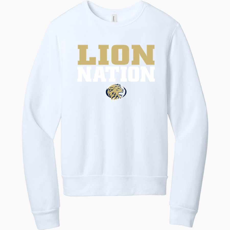GRACE PREP ACADEMY LIONS <span class="pdp-name-mascot">GRACE LIONS</span> BELLA+CANVAS Unisex Sponge Fleece Classic Crewneck Sweatshirt