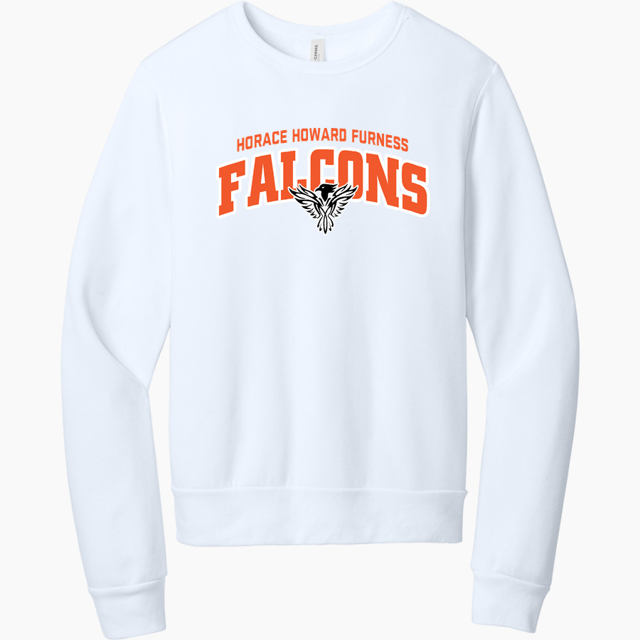 HORACE HOWARD FURNESS HIGH SCHOOL FALCONS <span class="pdp-name-mascot">HORACE HOWARD FURNESS FALCONS</span> BELLA+CANVAS Unisex Sponge Fleece Classic Crewneck Sweatshirt