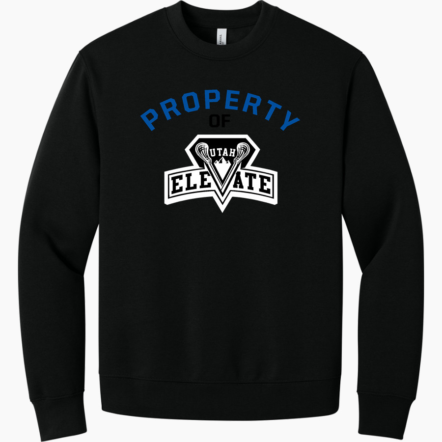 Utah Elevate Lacrosse Elevate <span class="pdp-name-mascot">Utah Elevate Lacrosse</span> BELLA+CANVAS Unisex 10-Ounce Heavyweight Crewneck Sweatshirt