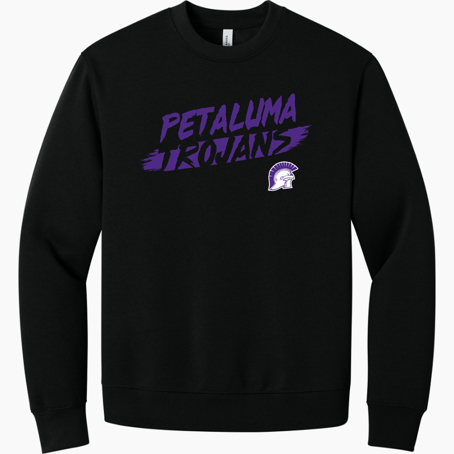 Petaluma Trojans <span class="pdp-name-mascot">Petaluma Trojans</span> BELLA+CANVAS Unisex 10-Ounce Heavyweight Crewneck Sweatshirt