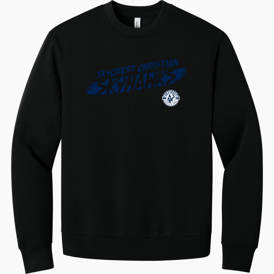 SKYCREST CHRISTIAN Skyhawks <span class="pdp-name-mascot">SKYCREST CHRISTIAN SCHOOL</span> BELLA+CANVAS Unisex 10-Ounce Heavyweight Crewneck Sweatshirt