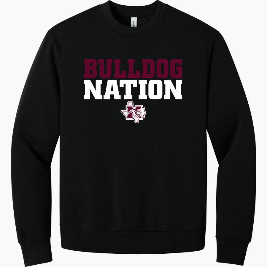 MILLSAP HIGH SCHOOL BULLDOGS <span class="pdp-name-mascot">MILLSAP BULLDOGS</span> BELLA+CANVAS Unisex 10-Ounce Heavyweight Crewneck Sweatshirt