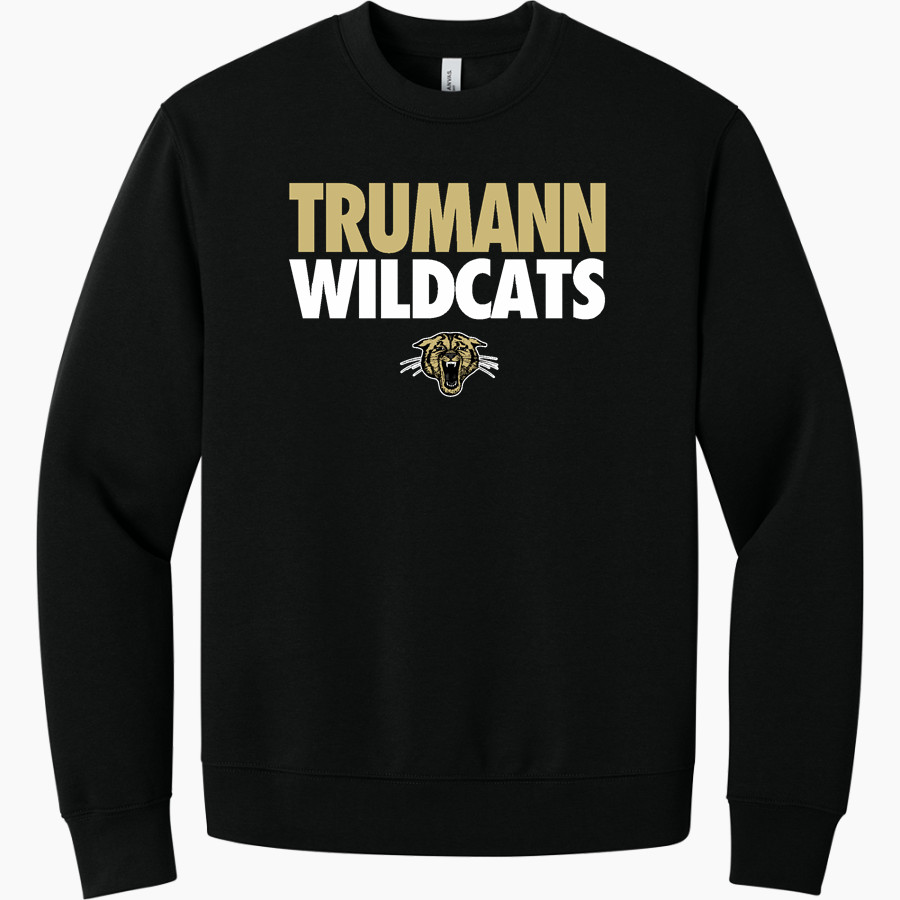 Trumann Wildcats BELLA+CANVAS Unisex 10-Ounce Heavyweight Crewneck Sweatshirt