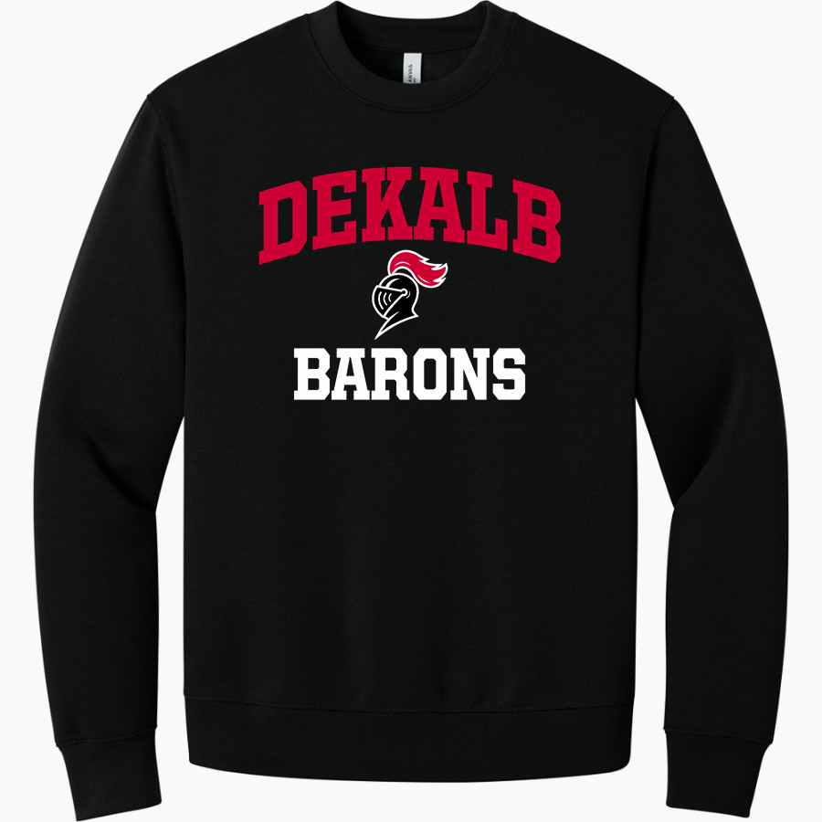 DEKALB HIGH SCHOOL BARONS BELLA+CANVAS Unisex 10-Ounce Heavyweight Crewneck Sweatshirt