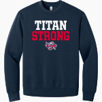 Detroit Mercy Titans Sideline Store <span class="pdp-name-mascot">UDM Titans</span> BELLA+CANVAS Unisex 10-Ounce Heavyweight Crewneck Sweatshirt Front Thumbnail