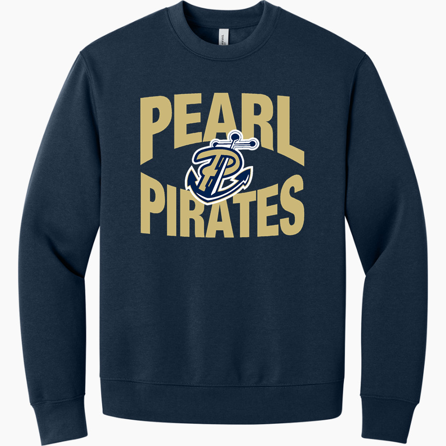 PEARL HIGH SCHOOL PIRATES <span class="pdp-name-mascot">PEARL PIRATES</span> BELLA+CANVAS Unisex 10-Ounce Heavyweight Crewneck Sweatshirt