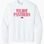 WILMOT UNION HIGH SCHOOL PANTHERS <span class="pdp-name-mascot">WILMOT PANTHERS</span> BELLA+CANVAS Unisex 10-Ounce Heavyweight Crewneck Sweatshirt Front Thumbnail