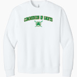 Communion of Saints School Sabres official sideline store BELLA+CANVAS Unisex 10-Ounce Heavyweight Crewneck Sweatshirt Front Thumbnail