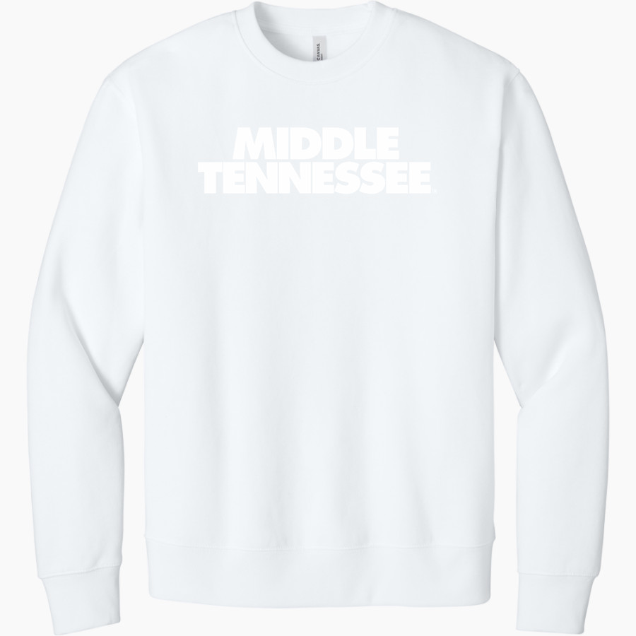 MTSU Blue Raiders BELLA+CANVAS Unisex 10-Ounce Heavyweight Crewneck Sweatshirt