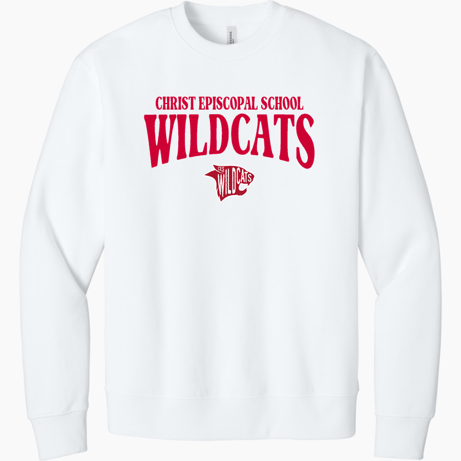 Christ Episcopal Wildcats <span class="pdp-name-mascot">Christ Episcopal Wildcats</span> BELLA+CANVAS Unisex 10-Ounce Heavyweight Crewneck Sweatshirt