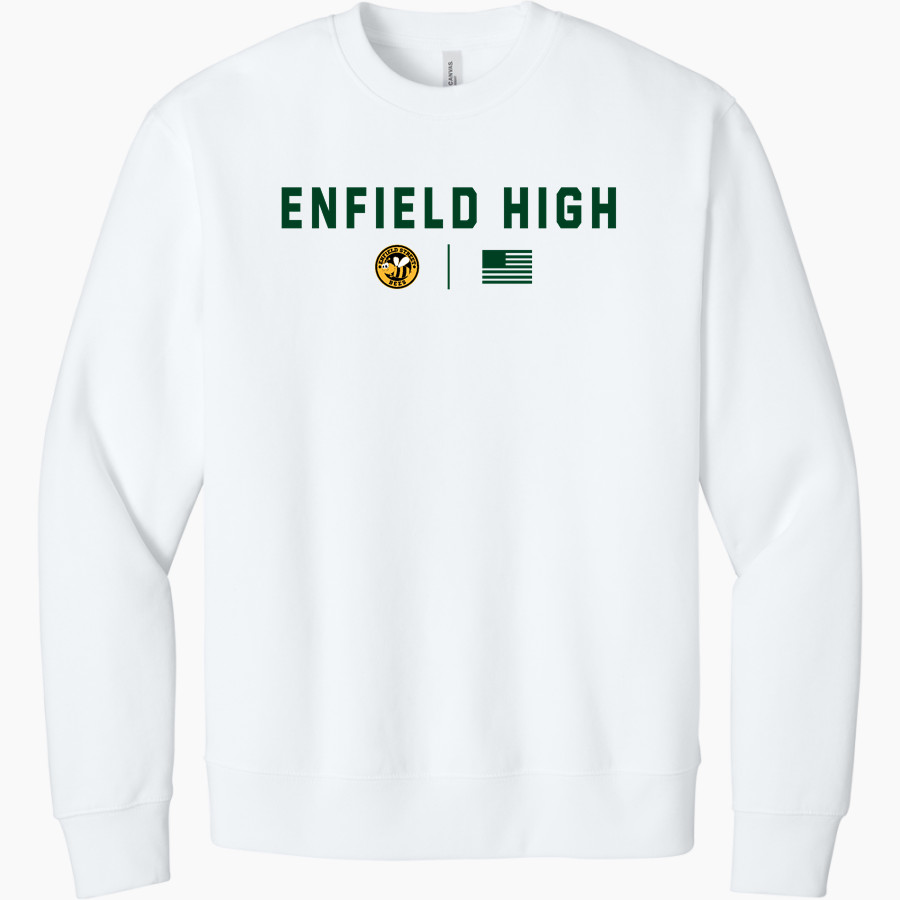 Enfield High School Eagles <span class="pdp-name-mascot">Enfield High Eagles</span> BELLA+CANVAS Unisex 10-Ounce Heavyweight Crewneck Sweatshirt