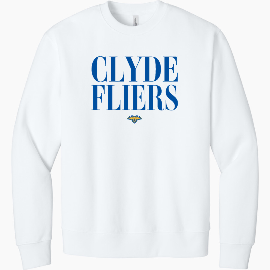 CLYDE HIGH SCHOOL FLIERS <span class="pdp-name-mascot">CLYDE FLIERS</span> BELLA+CANVAS Unisex 10-Ounce Heavyweight Crewneck Sweatshirt