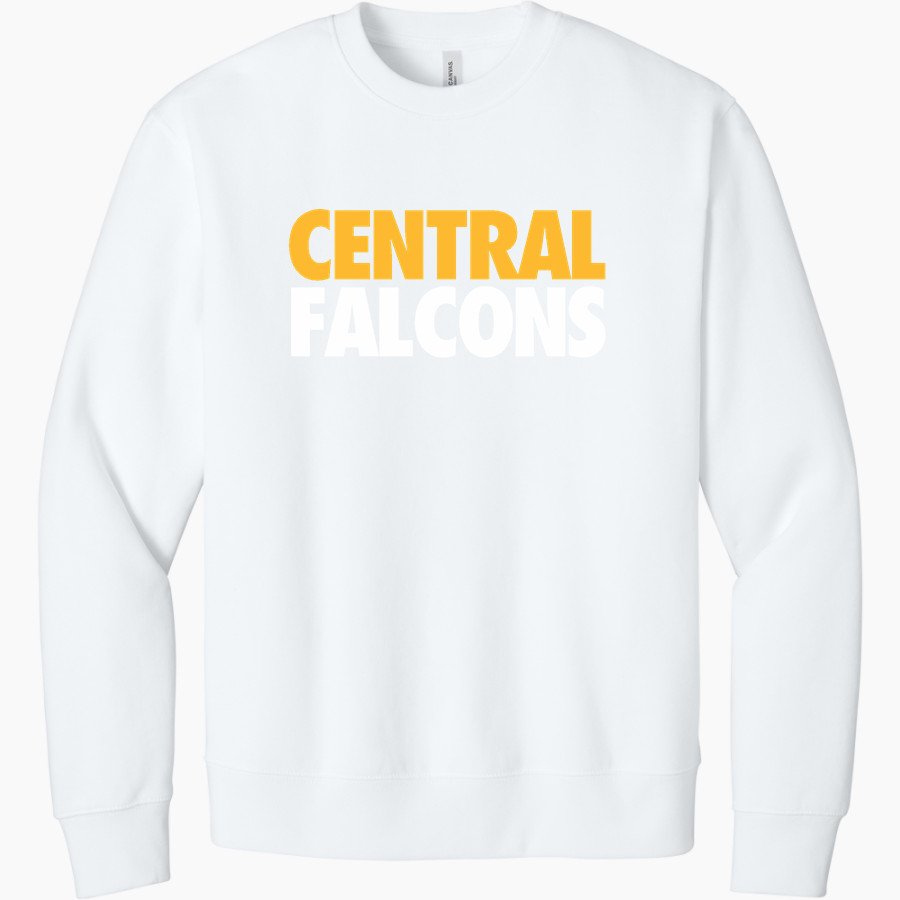 CENTRAL TECH SCHOOL FALCONS <span class="pdp-name-mascot">CENTRAL FALCONS</span> BELLA+CANVAS Unisex 10-Ounce Heavyweight Crewneck Sweatshirt