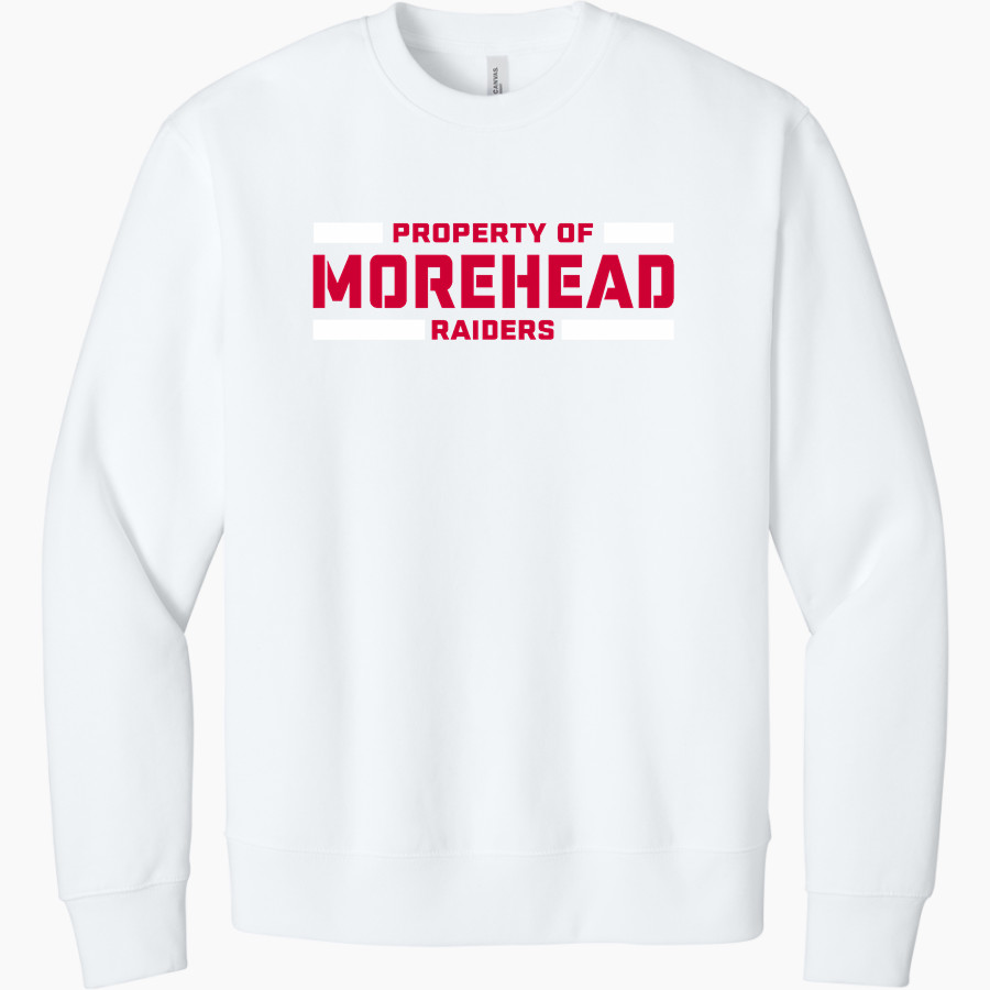 Morehead Raiders <span class="pdp-name-mascot">Morehead Raiders</span> BELLA+CANVAS Unisex 10-Ounce Heavyweight Crewneck Sweatshirt