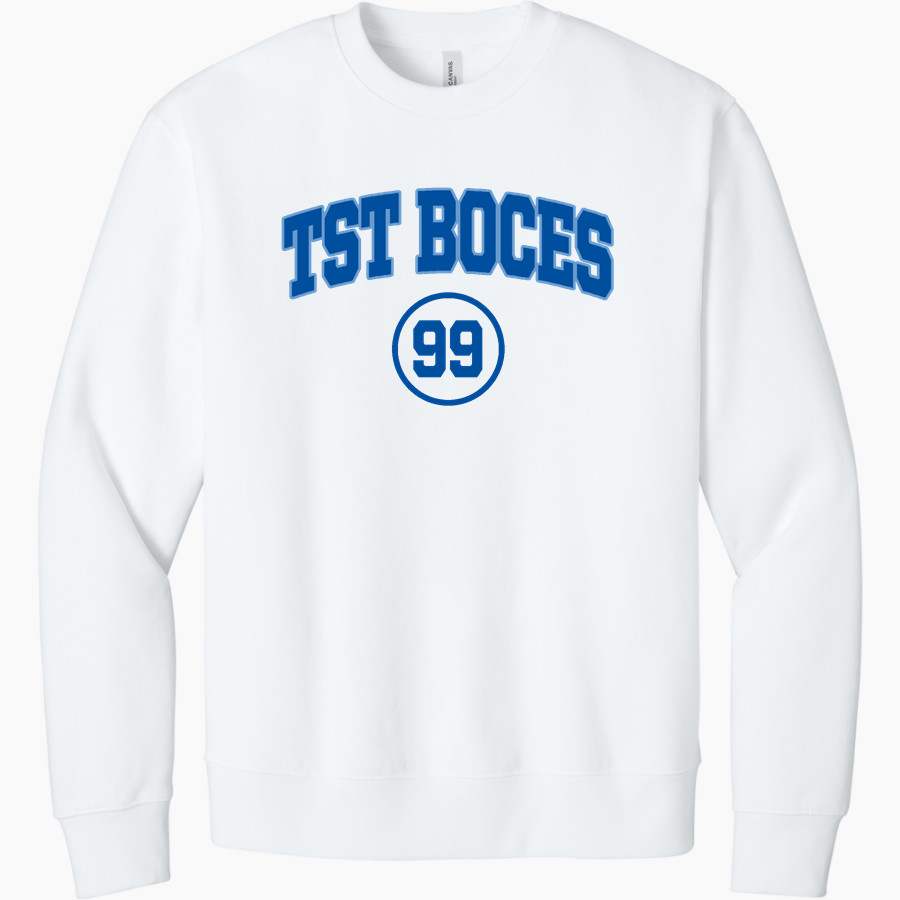 TST BOCES TST BOCES <span class="pdp-name-mascot">Tompkins-Seneca-Tioga Board of Cooperative Educational Services</span> BELLA+CANVAS Unisex 10-Ounce Heavyweight Crewneck Sweatshirt