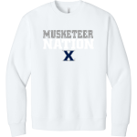 Xavier University Musketeers <span class="pdp-name-mascot">Xavier University Musketeers</span> BELLA+CANVAS Unisex 10-Ounce Heavyweight Crewneck Sweatshirt Front Thumbnail