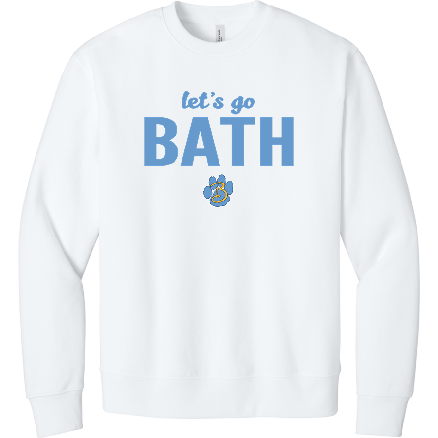 BATH HIGH SCHOOL WILDCATS <span class="pdp-name-mascot">BATH WILDCATS</span> BELLA+CANVAS Unisex 10-Ounce Heavyweight Crewneck Sweatshirt