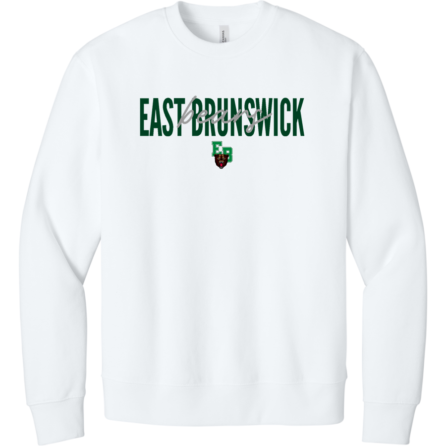 EAST BRUNSWICK HIGH SCHOOL BEARS <span class="pdp-name-mascot">EAST BRUNSWICK BEARS</span> BELLA+CANVAS Unisex 10-Ounce Heavyweight Crewneck Sweatshirt