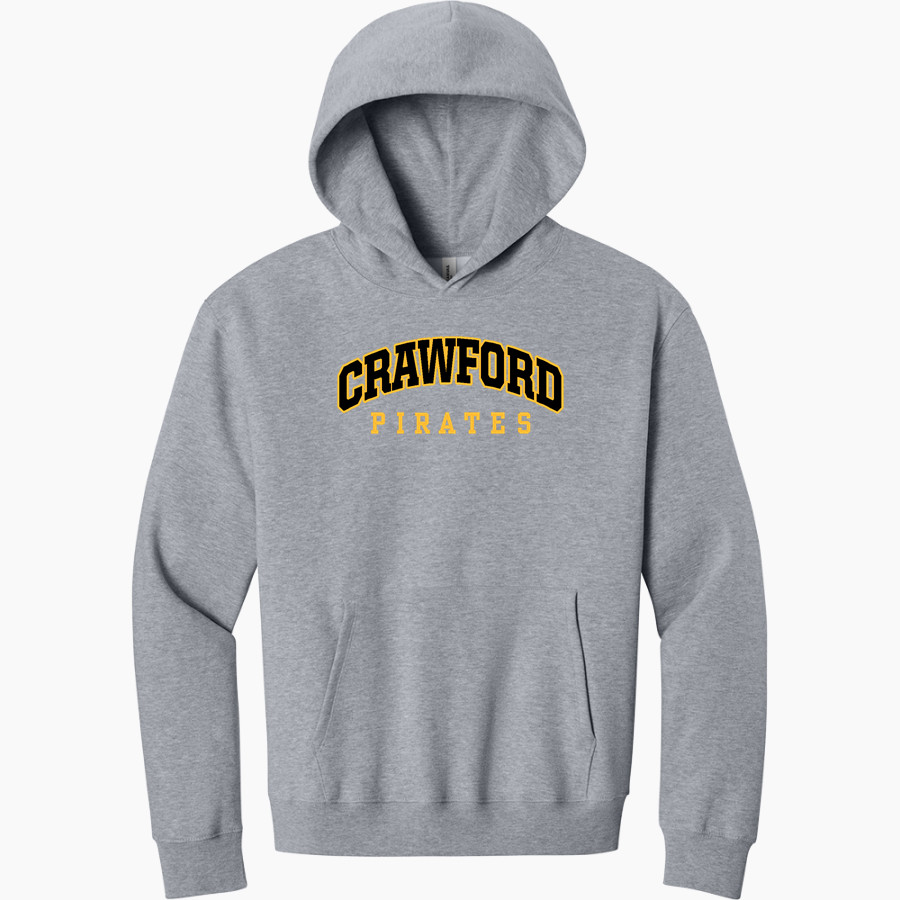 CRAWFORD HIGH SCHOOL PIRATES <span class="pdp-name-mascot">CRAWFORD PIRATES</span> BELLA+CANVAS Unisex 10-Ounce Heavyweight Pullover Hoodie