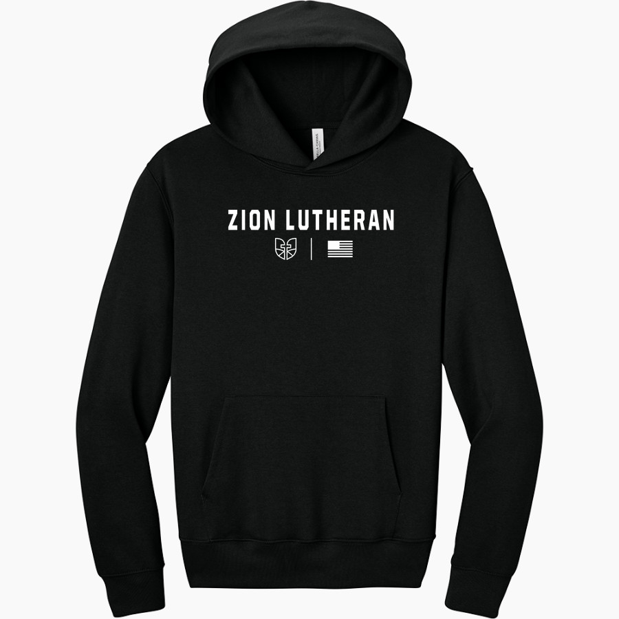 Zion Lutheran School Panthers BELLA+CANVAS Unisex 10-Ounce Heavyweight Pullover Hoodie