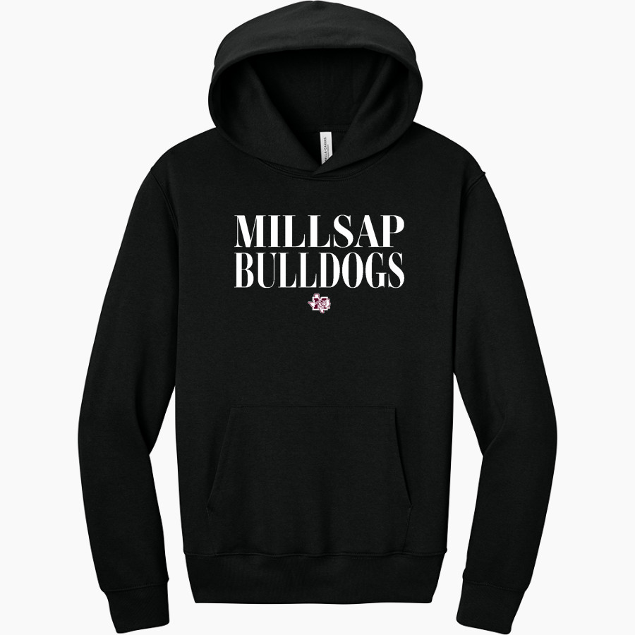 MILLSAP HIGH SCHOOL BULLDOGS <span class="pdp-name-mascot">MILLSAP BULLDOGS</span> BELLA+CANVAS Unisex 10-Ounce Heavyweight Pullover Hoodie