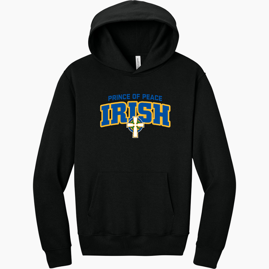 PRINCE OF PEACE IRISH <span class="pdp-name-mascot">PRINCE OF PEACE PREP IRISH</span> BELLA+CANVAS Unisex 10-Ounce Heavyweight Pullover Hoodie