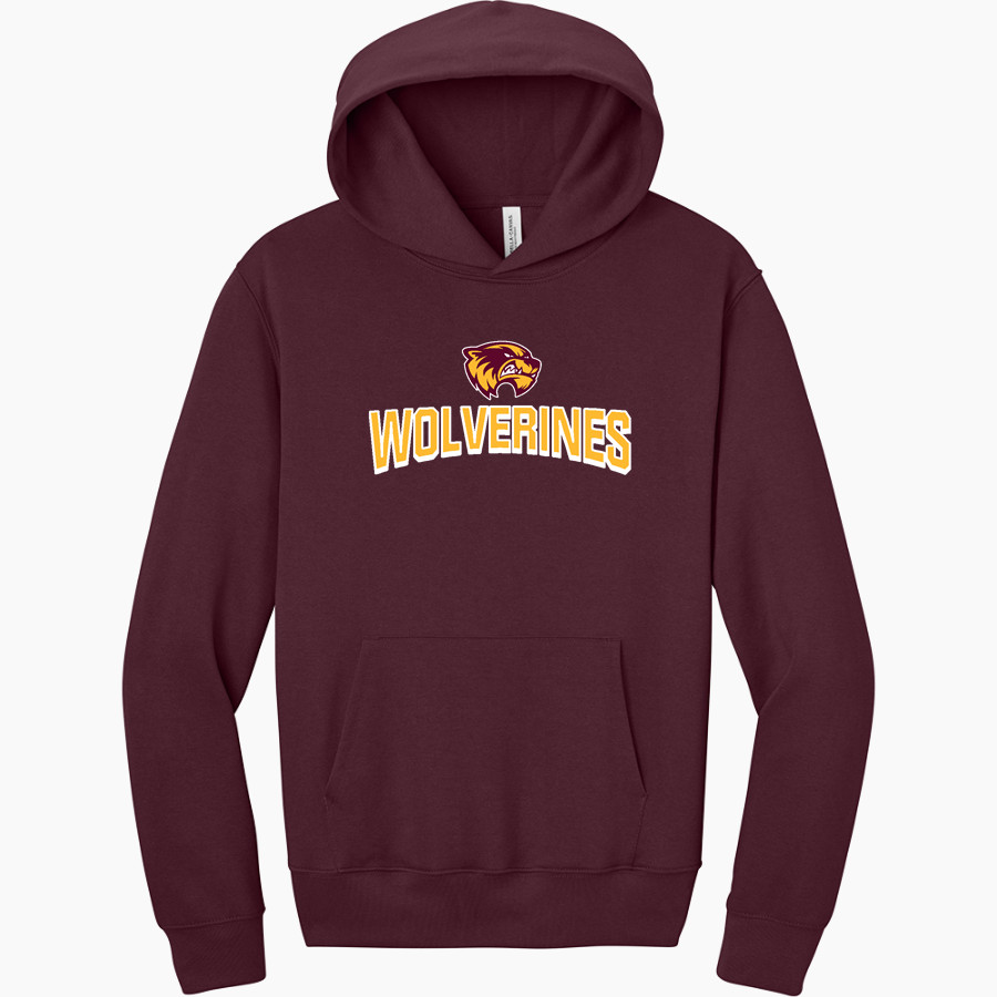 Au Gres-Sims HIGH SCHOOL WOLVERINES <span class="pdp-name-mascot">AU GRES - SIMS WOLVERINES</span> BELLA+CANVAS Unisex 10-Ounce Heavyweight Pullover Hoodie
