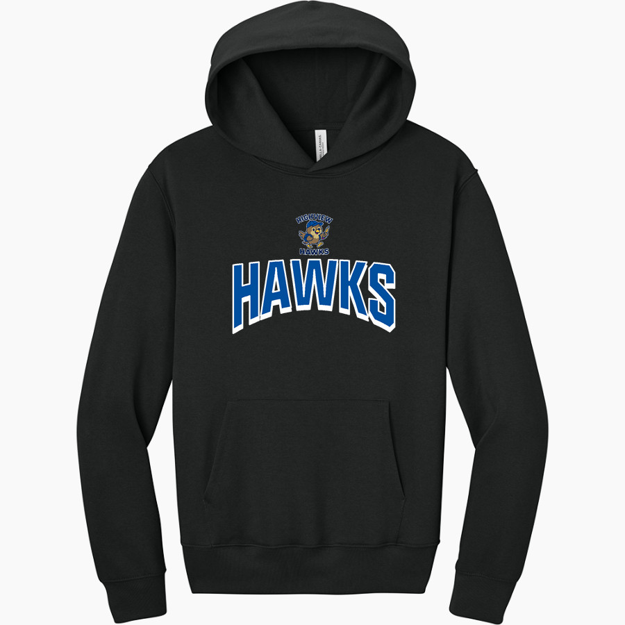Highview Hawks <span class="pdp-name-mascot">Highview Elementary School Hawks</span> BELLA+CANVAS Unisex 10-Ounce Heavyweight Pullover Hoodie