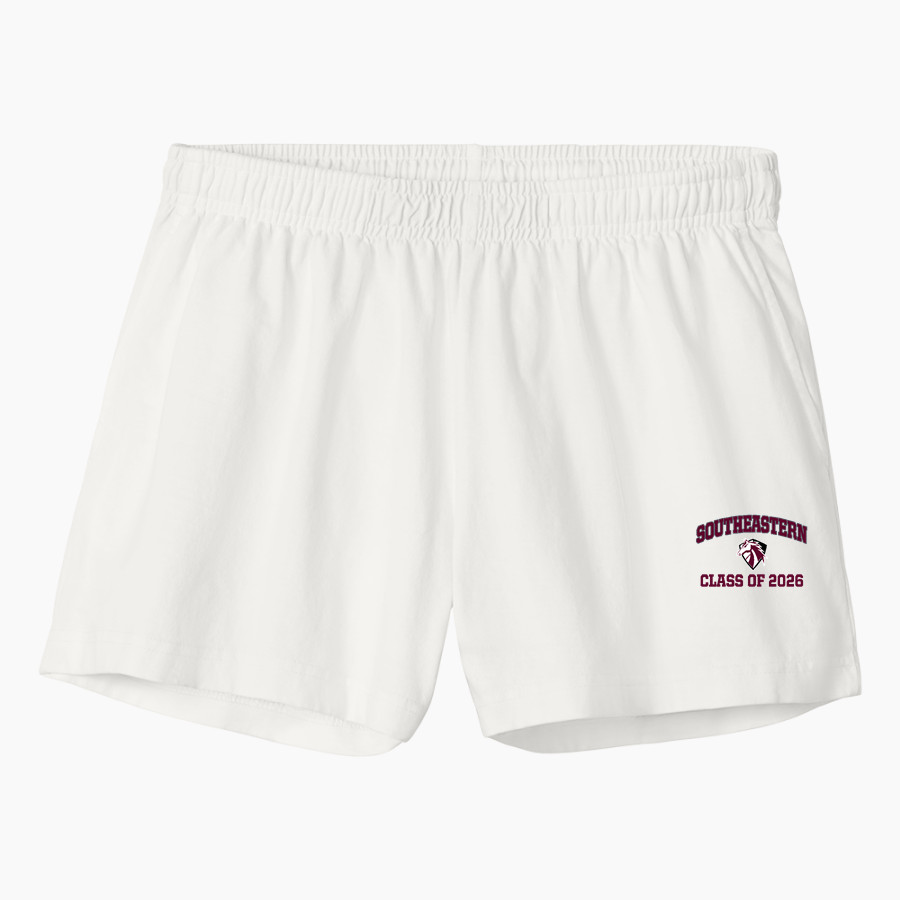SOUTHEASTERN HIGH SCHOOL MUSTANGS <span class="pdp-name-mascot">Southeastern MUSTANGS</span> BELLA+CANVAS Women's Heavyweight Garment-Dyed Short