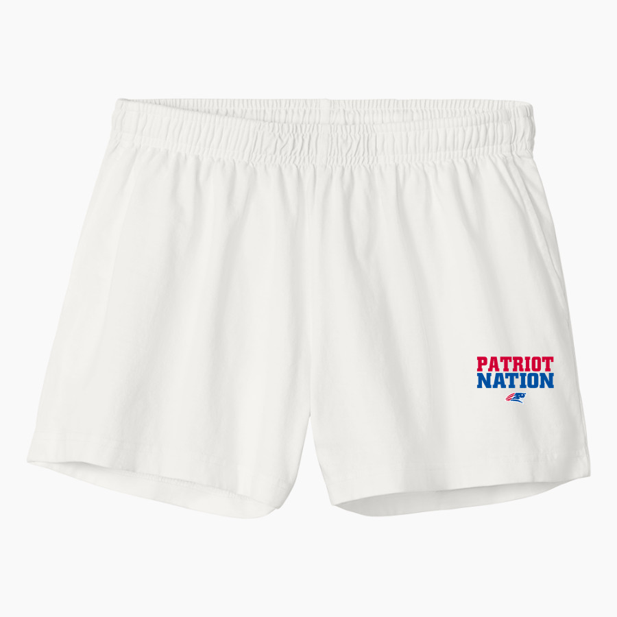 PACE HIGH SCHOOL PATRIOTS <span class="pdp-name-mascot">PACE PATRIOTS</span> BELLA+CANVAS Women's Heavyweight Garment-Dyed Short