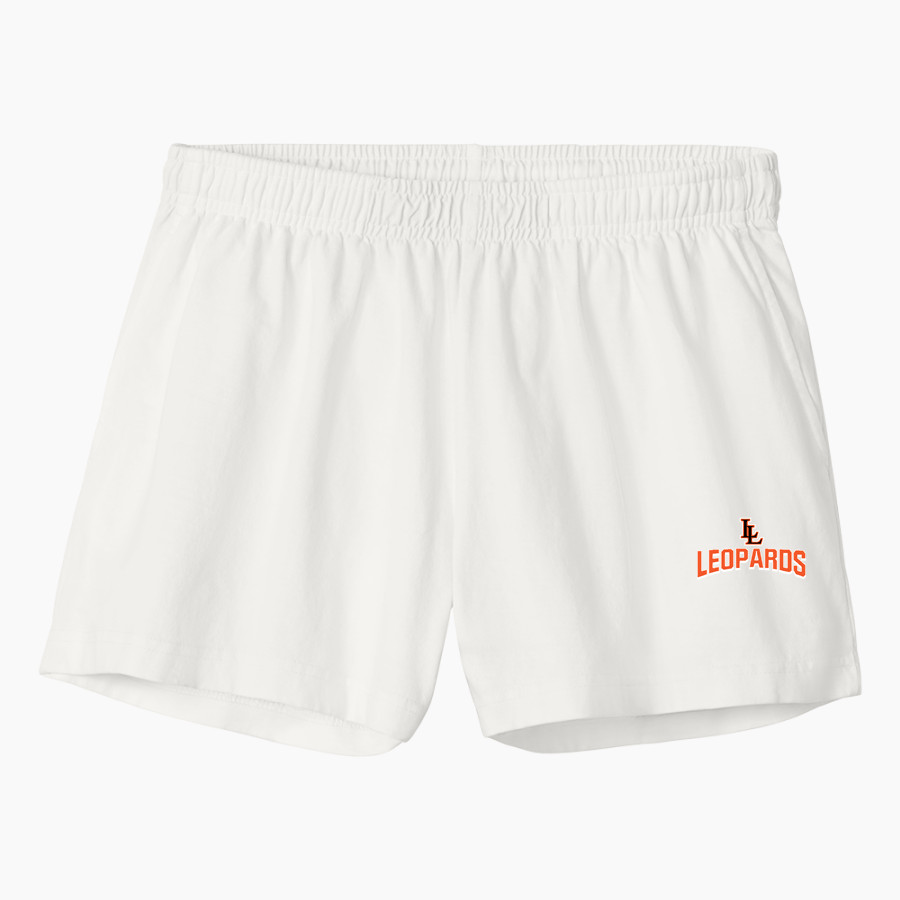 LINDSAY SCHOOL DISTRICT 9 LEOPARDS <span class="pdp-name-mascot">LINDSAY LEOPARDS</span> BELLA+CANVAS Women's Heavyweight Garment-Dyed Short