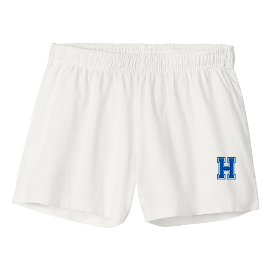 HARRAH HIGH SCHOOL PANTHERS <span class="pdp-name-mascot">HARRAH PANTHERS</span> BELLA+CANVAS Women's Heavyweight Garment-Dyed Short