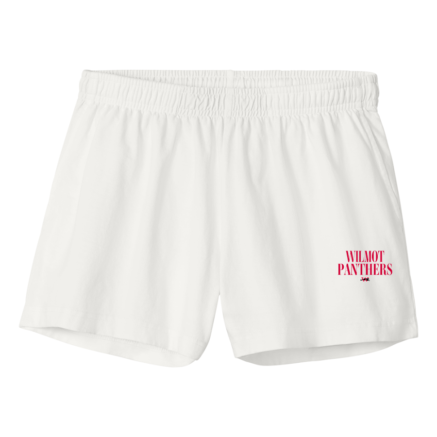 WILMOT UNION HIGH SCHOOL PANTHERS <span class="pdp-name-mascot">WILMOT PANTHERS</span> BELLA+CANVAS Women's Heavyweight Garment-Dyed Short