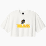 TRAVERSE CITY CENTRAL HIGH TROJANS <span class="pdp-name-mascot">TRAVERSE CITY TROJANS</span> BELLA+CANVAS Women's Heavyweight Garment-Dyed Cropped Tee Front Thumbnail