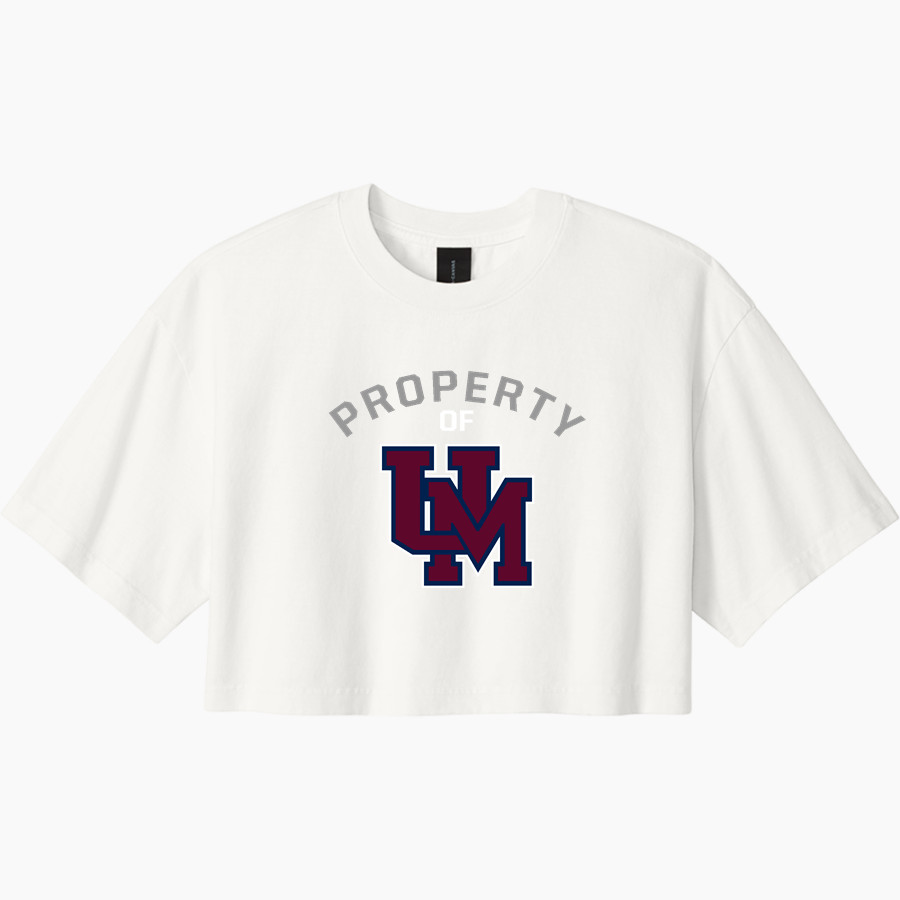 UNION MINE HIGH SCHOOL DIAMONDBACKS <span class="pdp-name-mascot">UNION MINE DIAMONDBACKS</span> BELLA+CANVAS Women's Heavyweight Garment-Dyed Cropped Tee