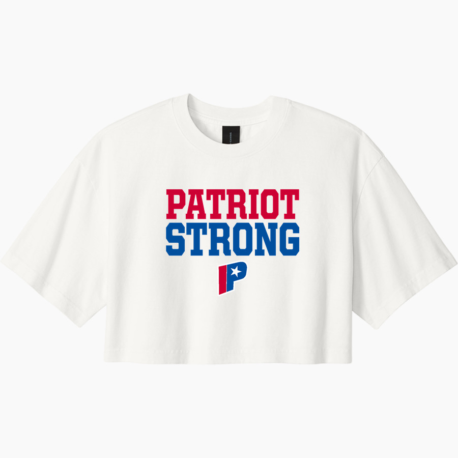 PARKVIEW ARTS-SCIENCE MAGNET H S PATRIOTS <span class="pdp-name-mascot">PARKVIEW ARTS - SCIENCE MAGNET PATRIOTS</span> BELLA+CANVAS Women's Heavyweight Garment-Dyed Cropped Tee