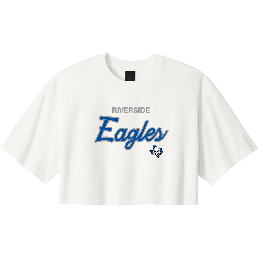 Riverside Eagles <span class="pdp-name-mascot">Riverside Middle School Eagles</span> BELLA+CANVAS Women's Heavyweight Garment-Dyed Cropped Tee