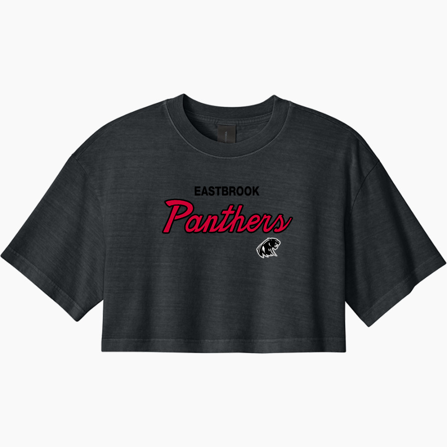 EASTBROOK HIGH SCHOOL PANTHERS <span class="pdp-name-mascot">EASTBROOK PANTHERS</span> BELLA+CANVAS Women's Heavyweight Garment-Dyed Cropped Tee