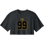 GATESVILLE ISD Sideline Store <span class="pdp-name-mascot">GATESVILLE FIGHTIN' HORNETS</span> BELLA+CANVAS Women's Heavyweight Garment-Dyed Cropped Tee Front Thumbnail