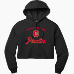 COFFEEVILLE HIGH SCHOOL PIRATES Bella+Canvas Women's Sponge Fleece Cropped-Fleece Hoodie- Front Thumbnail