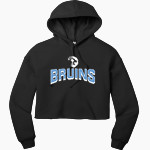 BARTLESVILLE HIGH SCHOOL BRUINS <span class="pdp-name-mascot">BARTLESVILLE BRUINS</span> Bella+Canvas Women's Sponge Fleece Cropped-Fleece Hoodie Front Thumbnail