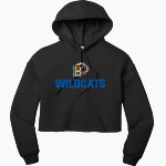 Brawley Union Wildcats <span class="pdp-name-mascot">Brawley Union Wildcats</span> Bella+Canvas Women's Sponge Fleece Cropped-Fleece Hoodie Front Thumbnail