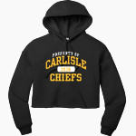 CARLISLE HIGH SCHOOL CHIEFS <span class="pdp-name-mascot">CARLISLE CHIEFS</span> Bella+Canvas Women's Sponge Fleece Cropped-Fleece Hoodie Front Thumbnail
