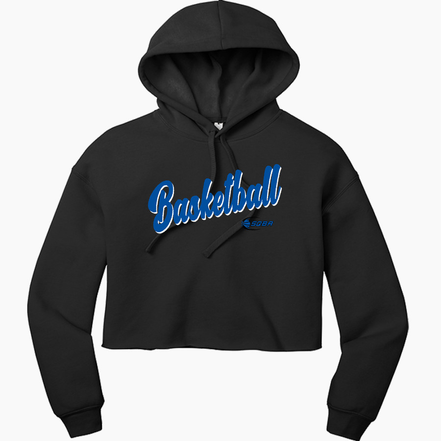 Strong Quality Basketball Association Basketball Bella+Canvas Women's Sponge Fleece Cropped Fleece Hoodie